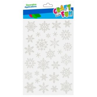 Dekoratyviniai kalėdiniai lipdukai "Snaigė" CRAFT-FUN Dekoratyviniai kalėdiniai lipdukai "Snaigė" CRAFT-FUN