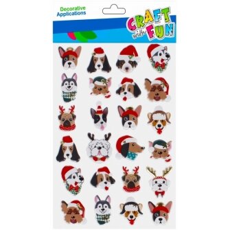 Dekoratyviniai kalėdiniai lipdukai "Animals" 24 vnt. CRAFT-FUN Dekoratyviniai kalėdiniai lipdukai "Animals" 24 vnt. CRAFT-FUN