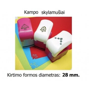 Dekoratyvinis skylamušis lapų kampams "Ornamentas-1" iškarpa 28 mm