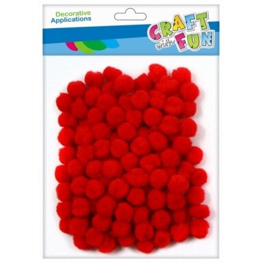 Cf pompoms 1 cm 120pcs Red Craft-Fun Cf pompoms 1 cm 120pcs Red Craft-Fun