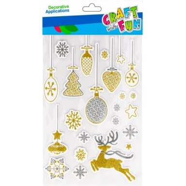 Декоративные наклейки с блестками  „Рождество“ CRAFT-FUN