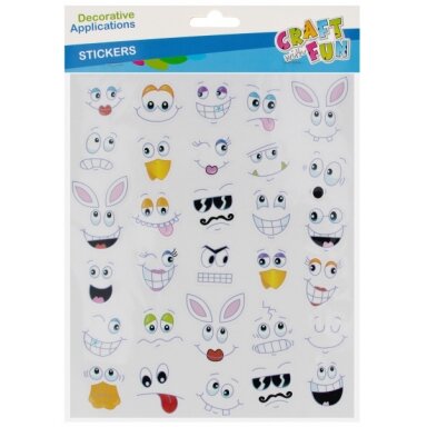 Dekorativiniai lipdukai Craft-Fun Smile 30 vnt