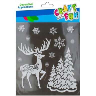 Декоративные наклейки с блестками  „Северный олень“ CRAFT-FUN