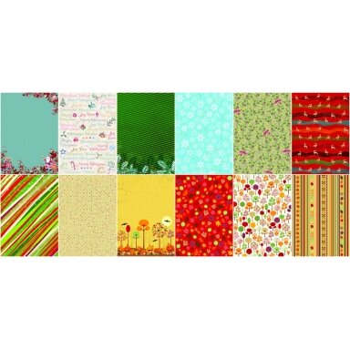 Design Paper Pad AUTUMN/WINTER 165g/m², DIN A4, 12 sheets, 12 assorted designs