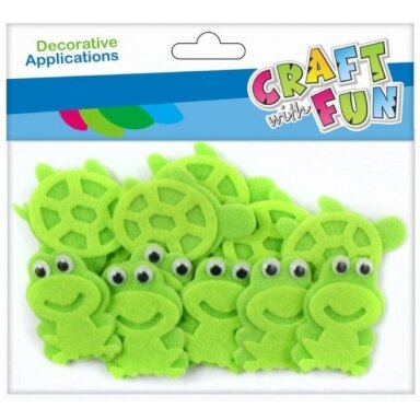 Декорация  из фетра "Frog and Tortoise" 12 шт. самоклеющиеся CRAFT-FUN