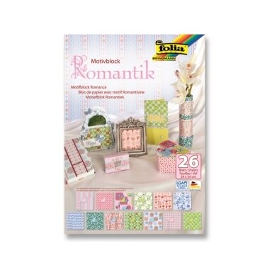 Designer Pad ROMANCE, 24x34cm, 26 sheets, assorted Designer Pad ROMANCE, 24x34cm, 26 sheets, assorted