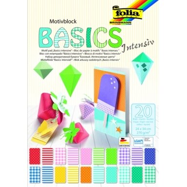 Designer Pad BASIC INTENSIVE, 24x34cm, 20 sheets, assorted Designer Pad BASIC INTENSIVE, 24x34cm, 20 sheets, assorted