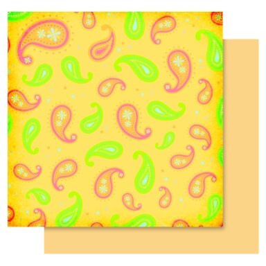 Design Papers FLOWERS 190g/m², 30,5x30,5cm, 5 sheets, motif 02