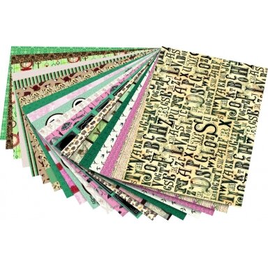 Designer Pad VINTAGE II, 24x34cm, 20 sheets, assorted Designer Pad VINTAGE II, 24x34cm, 20 sheets, assorted