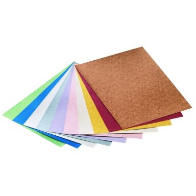 Creative Card THREADS METALLIC 230g/m², 23x33cm, 10 sheets, assorted colours