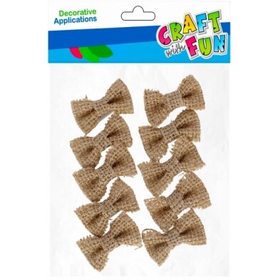 Dekoratyviniai lipnūs kaspinai iš džuto 10 vnt. CRAFT-FUN Dekoratyviniai lipnūs kaspinai iš džuto 10 vnt. CRAFT-FUN