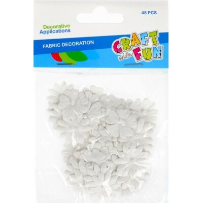 Dekoracija "Gelės" baltos spalvos 48 vnt CRAFT-FUN