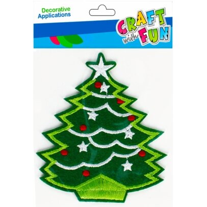 Dekorativinis lipdukas iš veltinio Craft-Fun Kalėdinė eglutė