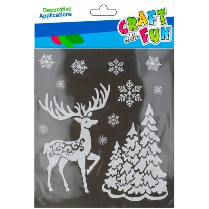 Декоративные наклейки с блестками  „Северный олень“ CRAFT-FUN