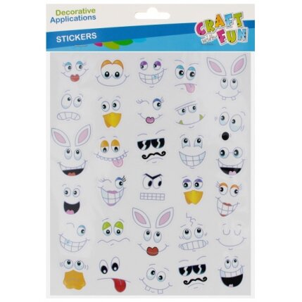 Dekorativiniai lipdukai Craft-Fun Smile 30 vnt