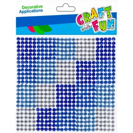 Decorative crystals-stickers in two colors (white-blue) Craft-Fun Decorative crystals-stickers in two colors (white-blue) Craft-Fun