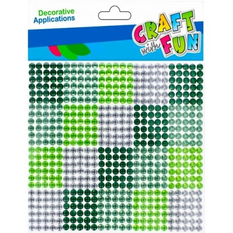 Decorative crystals-stickers in two colors (white-green) Craft-Fun Decorative crystals-stickers in two colors (white-green) Craft-Fun