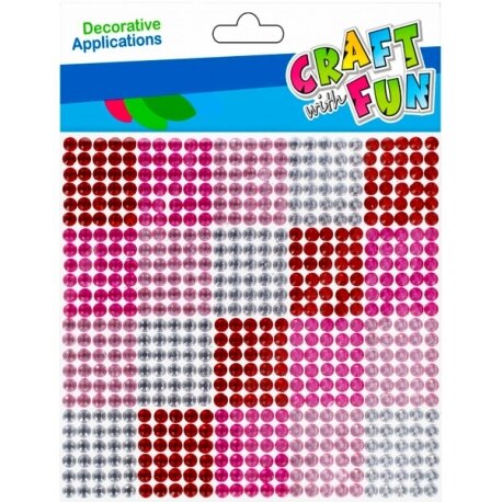 Декоративные кристаллы-наклейки двух цветов (бело-розовые) Craft-Fun) Декоративные кристаллы-наклейки двух цветов (бело-розовые) Craft-Fun)