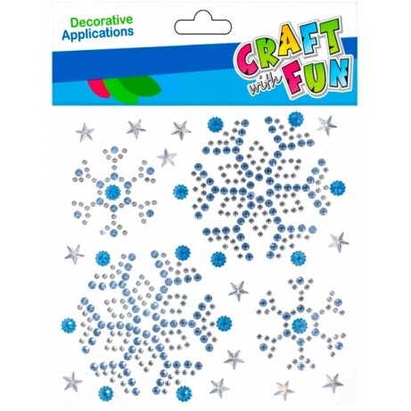 Декоративные наклейки из кристаллов "Снежинки" CRAFT-FUN