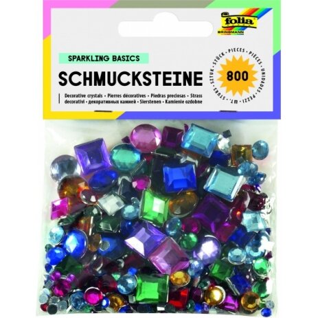Jewel stones SPARKLING BASICS, 800 pieces, assorted colours and sizes Jewel stones SPARKLING BASICS, 800 pieces, assorted colours and sizes