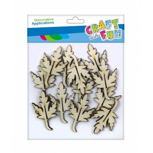 Dekoratyviniai lipdukai iš medžio "Lapai" 2,5*4,2 cm 12 vnt. CRAFT-FUN Dekoratyviniai lipdukai iš medžio "Lapai" 2,5*4,2 cm 12 vnt. CRAFT-FUN