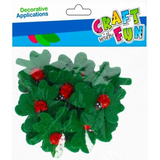 Декорация из фетра "Божьи коровки на листьях клевера" CRAFT-FUN