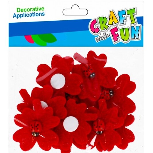 Декорация из фетра "Божьи коровки на листьях клевера" CRAFT-FUN