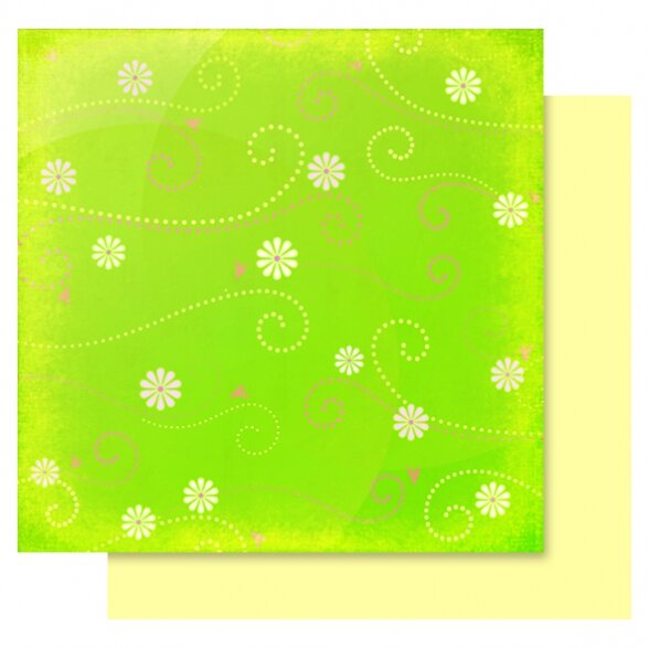 Декоративный картон Folia "Цветы" с блестками  190 г/м², 30,5x30,5 cm, 5 листов, мотив 09