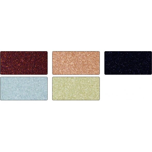 Dekoratyvinis kartonas su blizgučiais Folia 50x70 cm, 300 g/m2, 5 lapai Dekoratyvinis kartonas su blizgučiais Folia 50x70 cm, 300 g/m2, 5 lapai