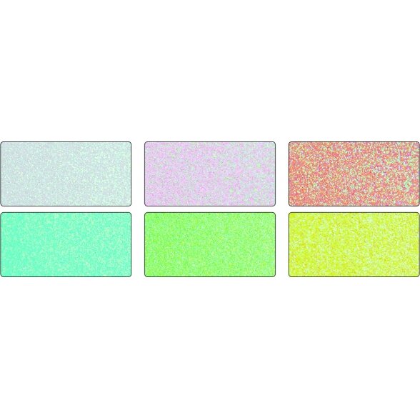 Dekoratyvinis kartonas su blizgučiais Folia "Glitter Pastel" 17,5x24,5 cm, 6 lapai 1