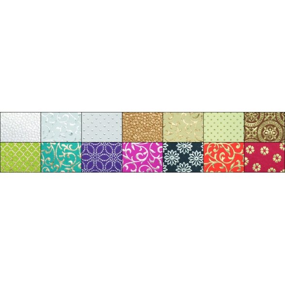 Natural papers COLOURS OF INDIA - Maharadscha, 50x70cm, 14 sheets, assorted