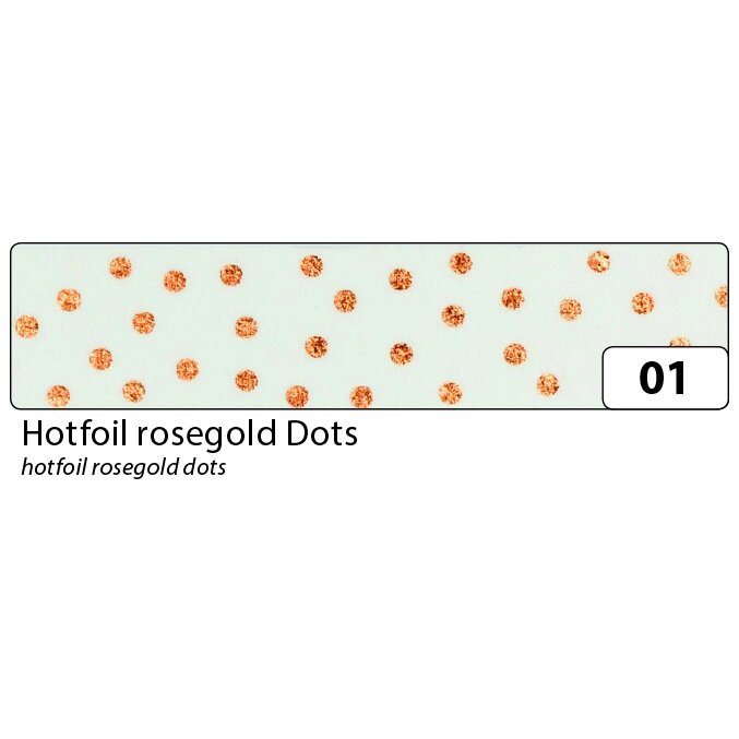 Washi-Tape, 15mmx5m, HOTFOIL ROSE dots 2