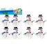 Decorative stickers Craft-Fun Snowman from honeycomb paper 4 pcs Decorative stickers Craft-Fun Snowman from honeycomb paper 4 pcs