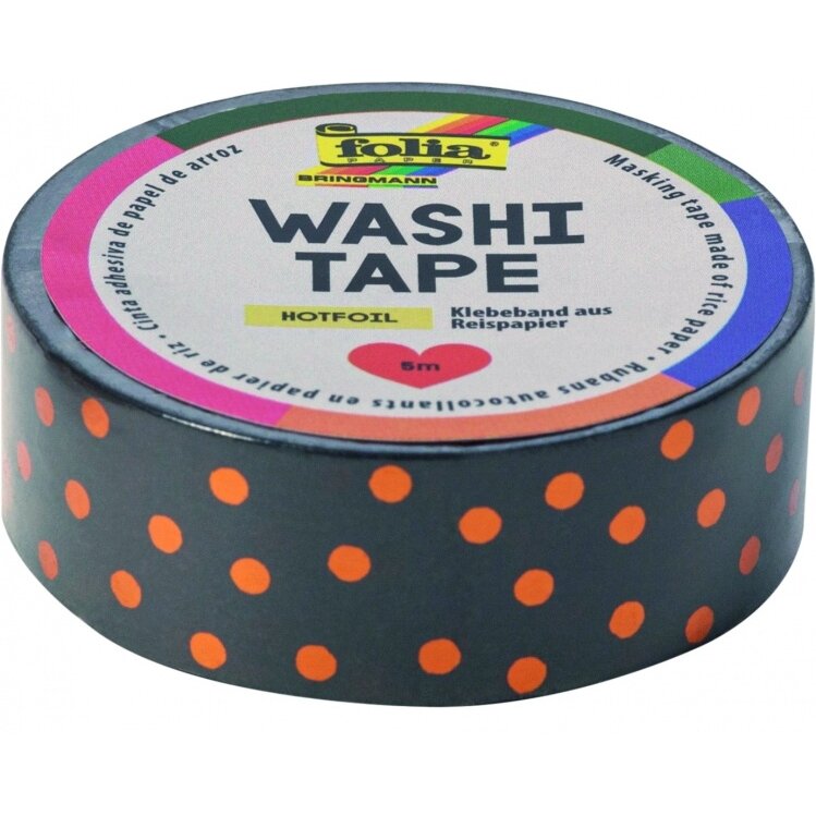 Dekoratyvinė lipni juostelė iš ryžių popieriaus Folia Washi-Tape 15mmx5m "HOTFOIL KUPFER" Nr.5 3 Dekoratyvinė lipni juostelė iš ryžių popieriaus Folia Washi-Tape 15mmx5m "HOTFOIL KUPFER" Nr.5 3