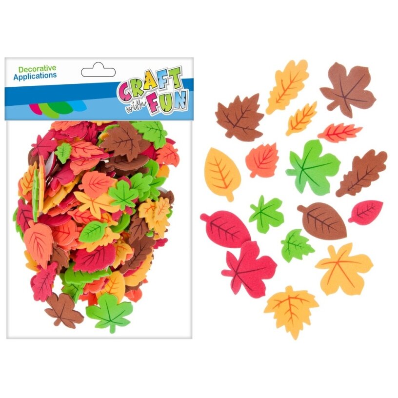 Dekoracija aplikacija "Medžių lapai", 180 vnt. CRAFT-FUN Dekoracija aplikacija "Medžių lapai", 180 vnt. CRAFT-FUN