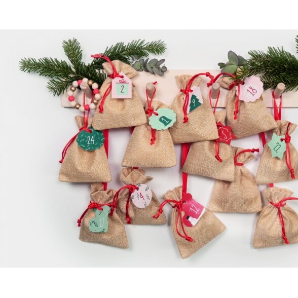Подарочный набор пакетов Folia "Адвент календарь" Kit BASIC 10x13 см, 24 шт. 9