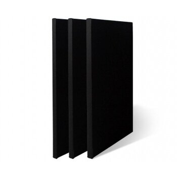 Drobė gruntuota ant porėmio Black 280 g/m2, 18x24 cm, 100% medvilnė
