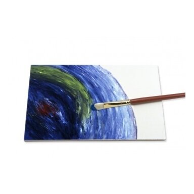 Drobė gruntuota  ant MPP plokštės ovalo formos 30x40 cm