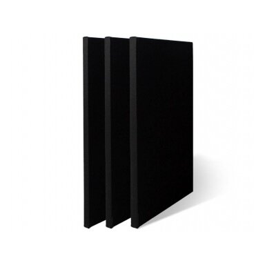 Drobė gruntuota ant porėmio Black 280 g/m2, 18x24 cm, 100% medvilnė