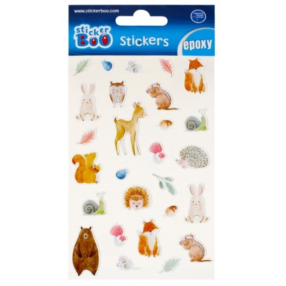 Epoksidiniai lipdukai 10x20 cm Forest Animals Epoksidiniai lipdukai 10x20 cm Forest Animals