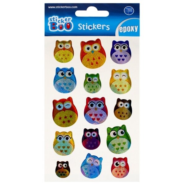 Эпоксидные наклейки 10x20 см Совы Эпоксидные наклейки 10x20 см Совы