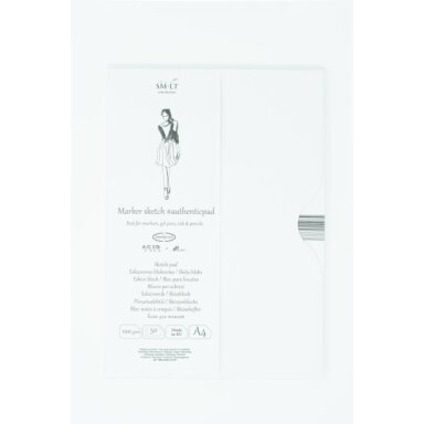 Eskizavimo albumas markeriams Authentic SMLT A4 50 lapų 100 g/m2 kieta nugarėle ir užlenkiamu viršeliu