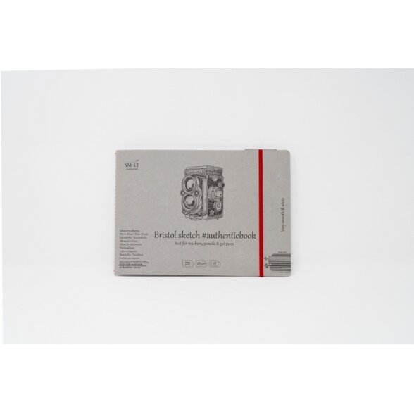 Eskizavimo knygutė (siūta) Bristol Authenticbook SMLT 245x176 mm 18 lapų 185 g/m2 su skirtuku Eskizavimo knygutė (siūta) Bristol Authenticbook SMLT 245x176 mm 18 lapų 185 g/m2 su skirtuku