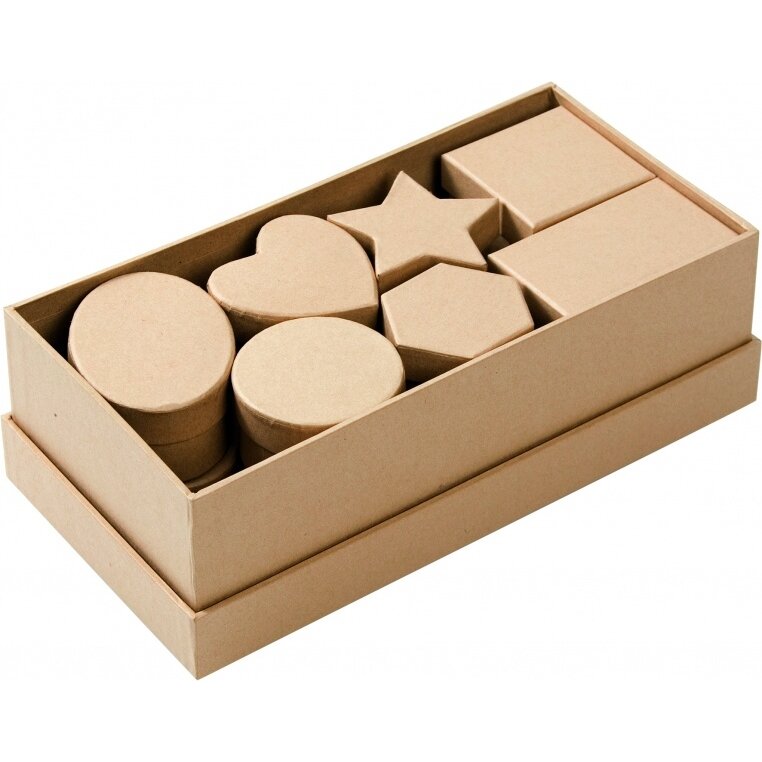 Cardboard Box Kits, 15 boxes, nature