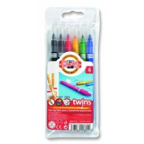 Set of Fibre Pens Koh-I-Noor 1023 Twin 6 colors Set of Fibre Pens Koh-I-Noor 1023 Twin 6 colors