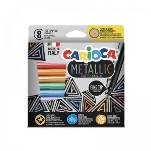 Flomasteriai Carioca Metallic 8 spalvos