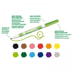 Žymeklių rinkinys tekstilei Carioca Fabric Liner 10 spalvų 1 Žymeklių rinkinys tekstilei Carioca Fabric Liner 10 spalvų 1
