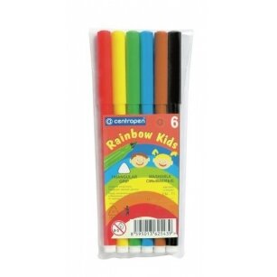 Flomasteriai Centropen RAINBOW KIDS 7550 1 mm  6 spalvų