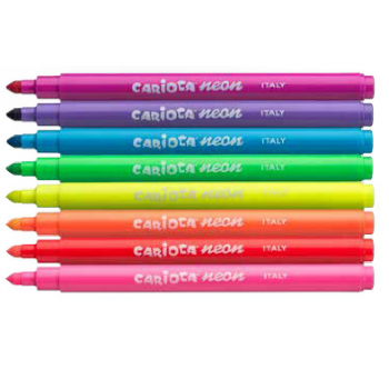 Flomasteriai Carioca NEON 8 spalvų 2 Flomasteriai Carioca NEON 8 spalvų 2