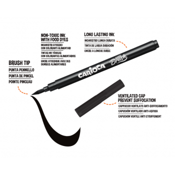 Flomasteriai Carioca Super Brush 10 spalvų 2 Flomasteriai Carioca Super Brush 10 spalvų 2